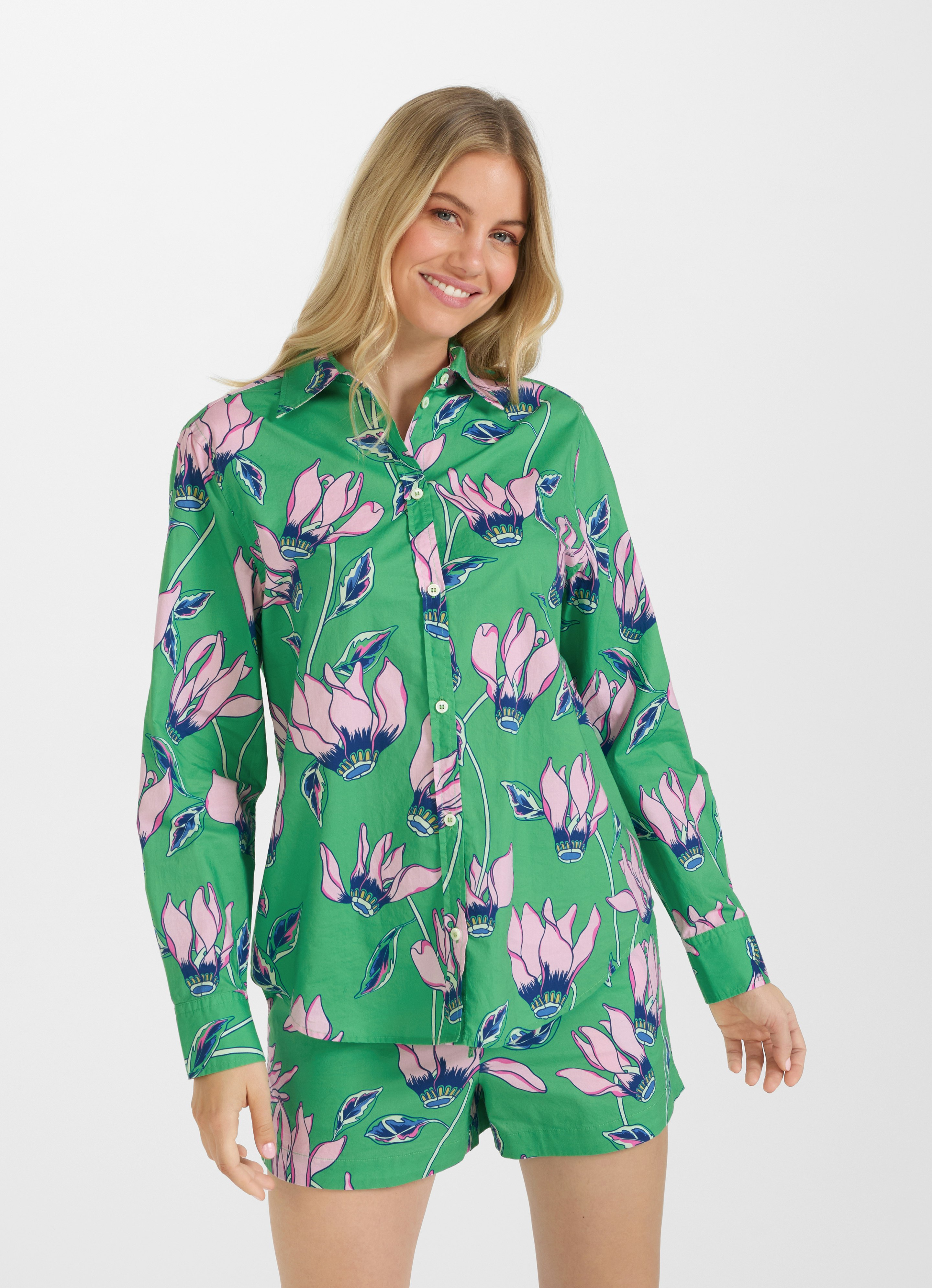 Popeline - Bluse Karina in Grün | Blusen online kaufen bei JUVIA