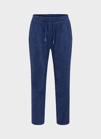 Regular Fit Pants Tech Velour - Trousers ink blue