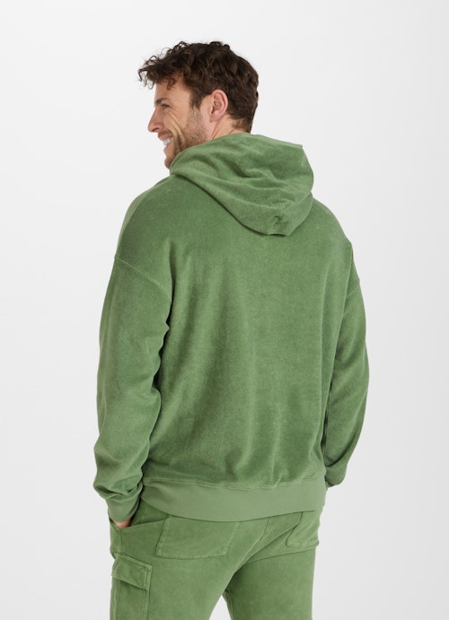 Regular Fit Hoodies Frottee - Hoodie jade green