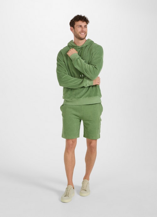 Regular Fit Hoodies Frottee - Hoodie jade green