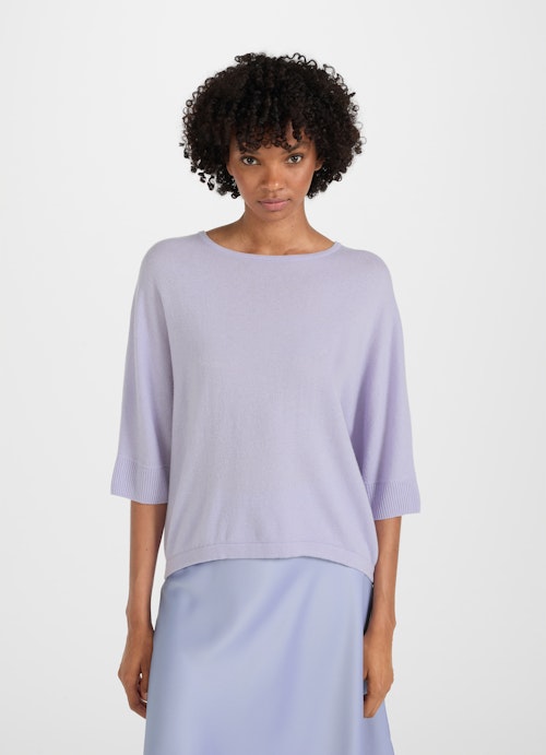 Casual Fit Knitwear Cashmere Blend - Pullover sweet purple
