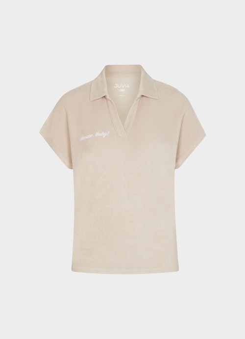 Regular Fit T-Shirts Frottee - Poloshirt light walnut