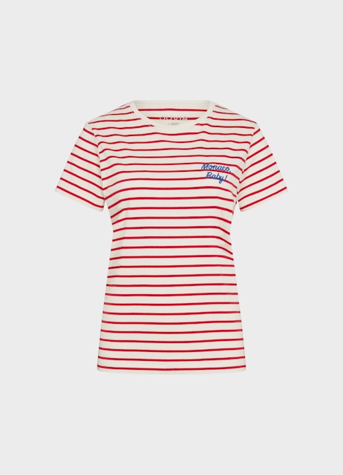 Coupe Slim Fit T-shirts Striped Shirt red