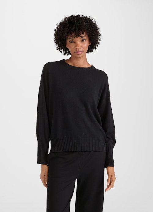 Casual Fit Knitwear Cashmere Blend - Pullover black
