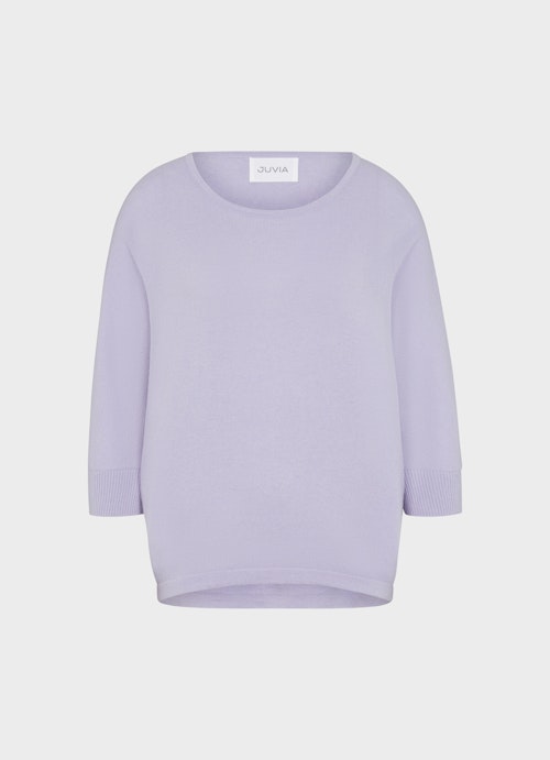 Casual Fit Knitwear Cashmere Blend - Pullover sweet purple