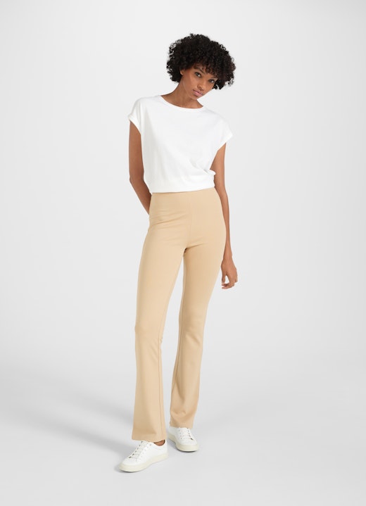 Wide Leg Fit Hosen Wide Leg - Jerseyhose camel