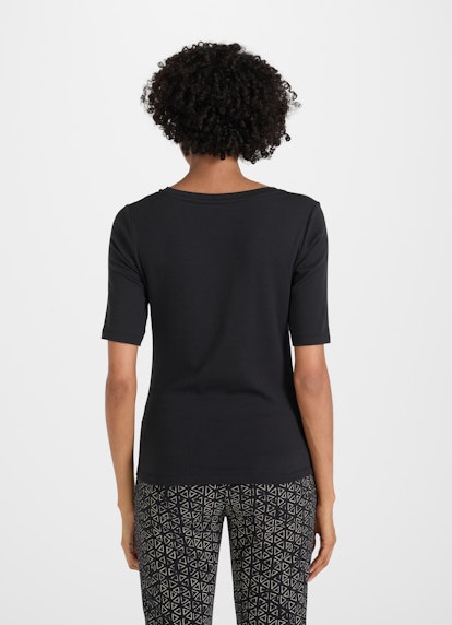 Slim Fit T-Shirts Jersey Modal - T-shirt black