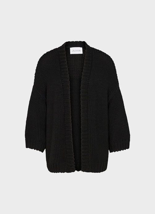 Casual Fit Knitwear Knit - Cardigan black