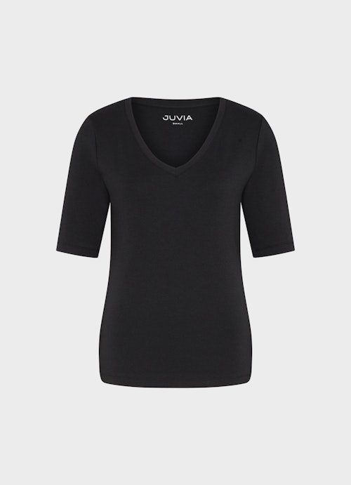 Coupe Slim Fit T-shirts Jersey Modal - T-shirt black