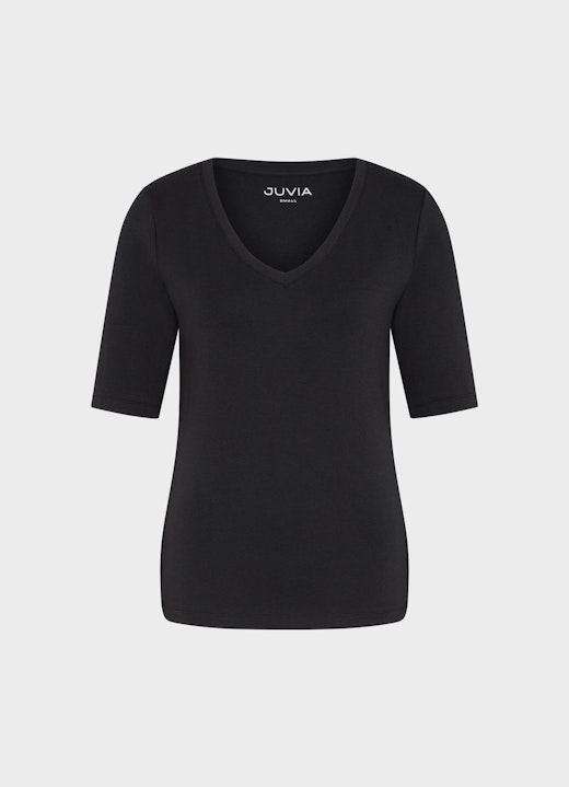 Slim Fit T-Shirts Jersey Modal - T-shirt black