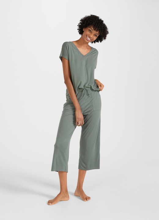 Regular Fit Pants Nightwear - Trousers pine