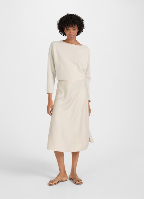 Medium Length Röcke Satin - Rock almond milk