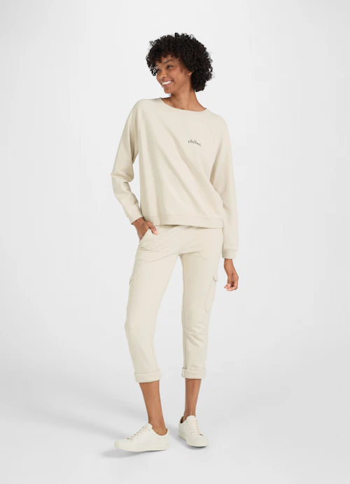 Coupe Loose Fit Pantalons Sweatpants almond milk