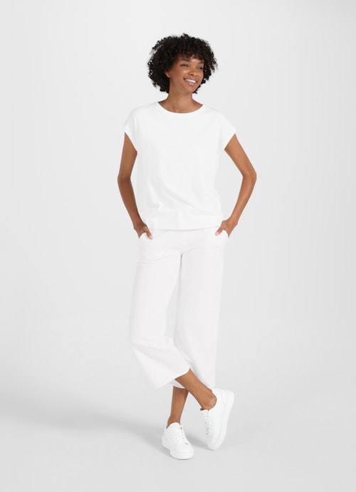 Loose Fit Hosen Culotte - Sweatpants white