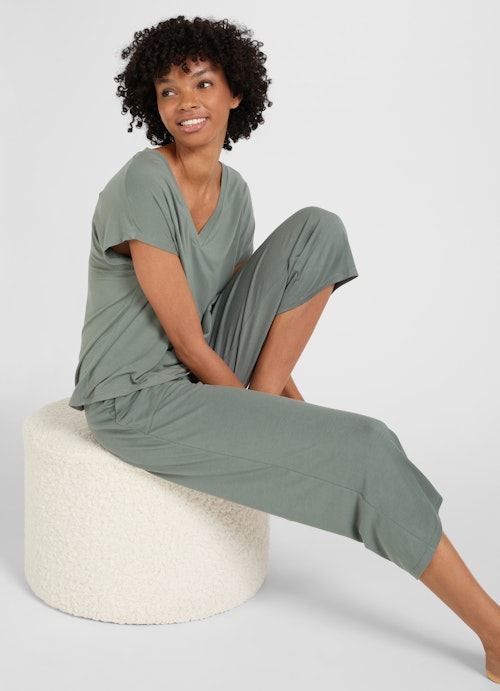 Regular Fit Pants Nightwear - Trousers pine
