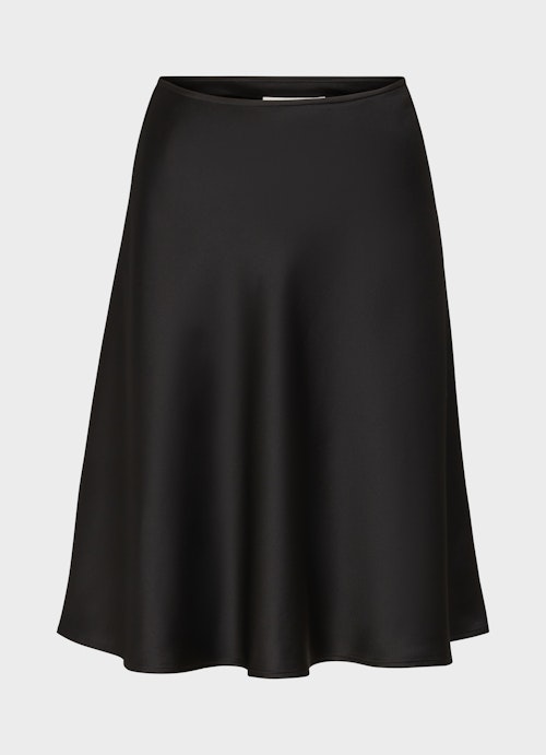 Short Length Skirts Satin - Rock black