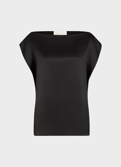 Regular Fit Blusen Satin - Shirt black