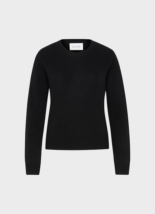 Coupe Regular Fit Maille Cashmere Blend - Pullover black