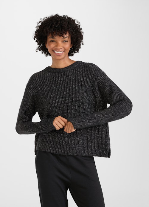 Casual Fit Knitwear Glitter knit - jumper black