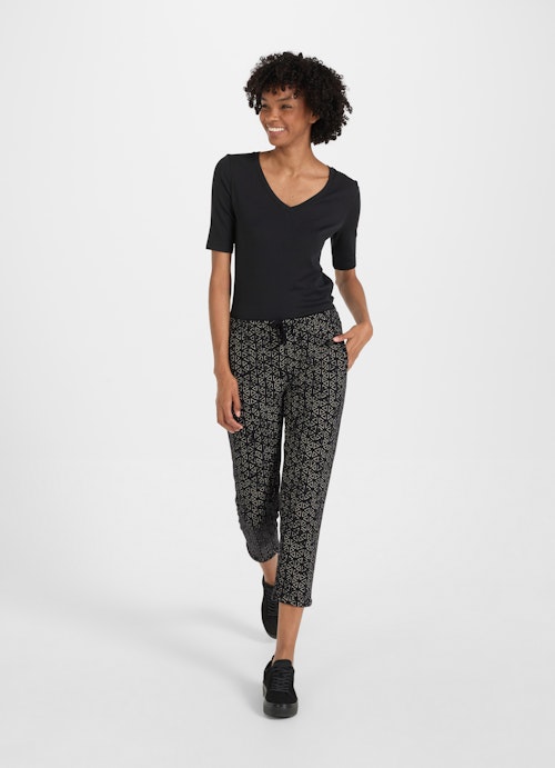 Slim Fit T-shirts Jersey Modal - T-Shirt black