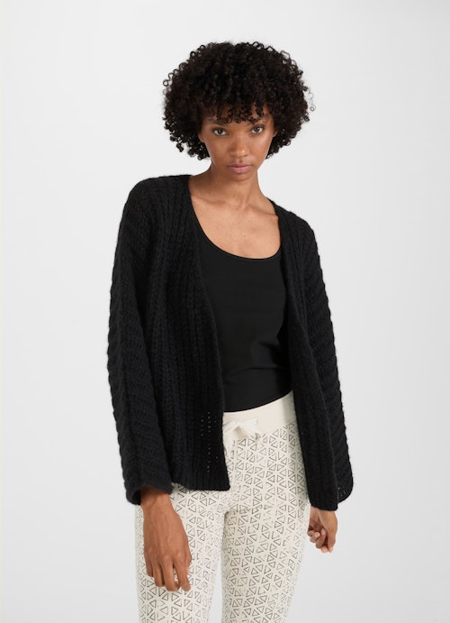 Coupe oversize Maille Strick - Cardigan black