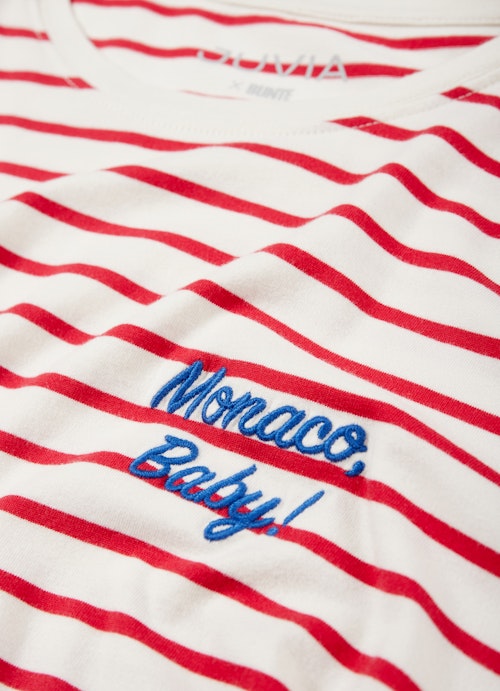 Coupe Slim Fit T-shirts Striped Shirt red