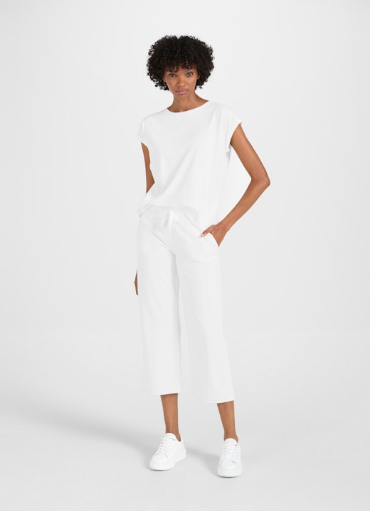 Loose Fit Hosen Culotte - Sweatpants white