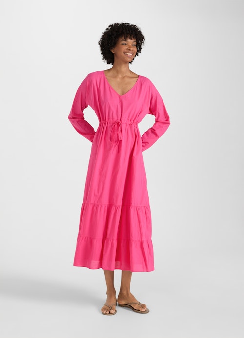 Coupe Regular Fit Robes Popeline - Maxi Kleid lipstick