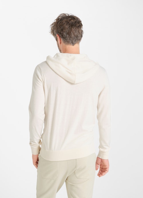 Regular Fit Strick Strick Hoodie eggshell