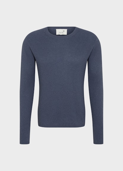 Regular Fit Strick Cashmere Blend - Pullover blue indigo