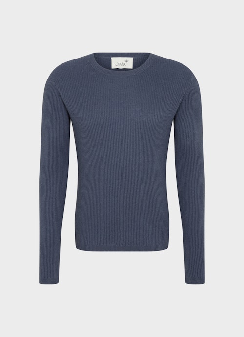 Regular Fit Knitwear Cashmere Blend - Pullover blue indigo