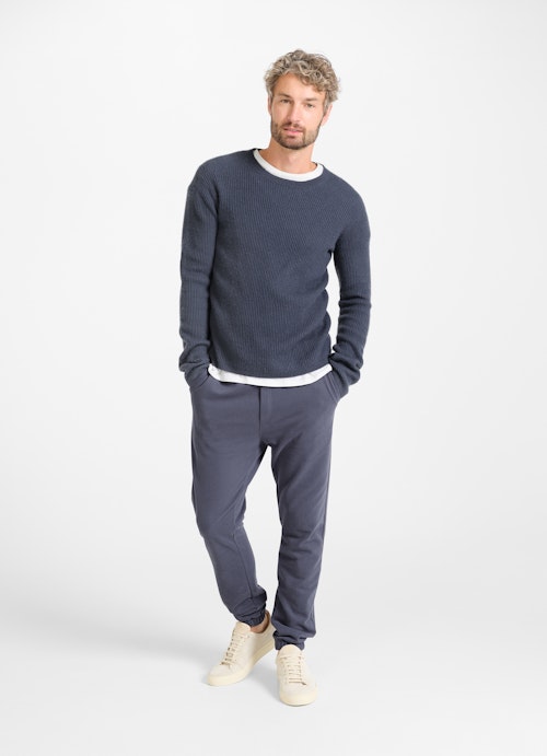 Regular Fit Strick Cashmere Blend - Pullover blue indigo