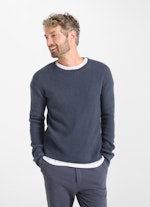 Regular Fit Strick Cashmere Blend - Pullover blue indigo