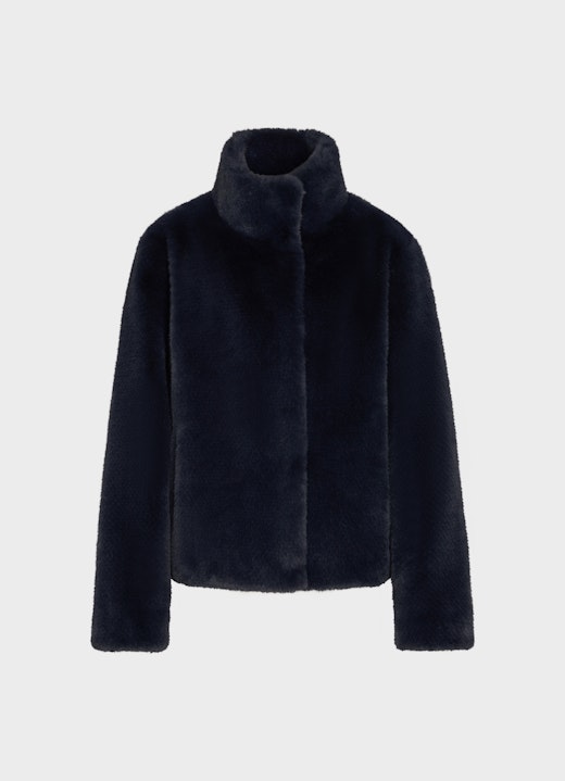 Regular Fit Jackets Faux Fur - Jacket navy