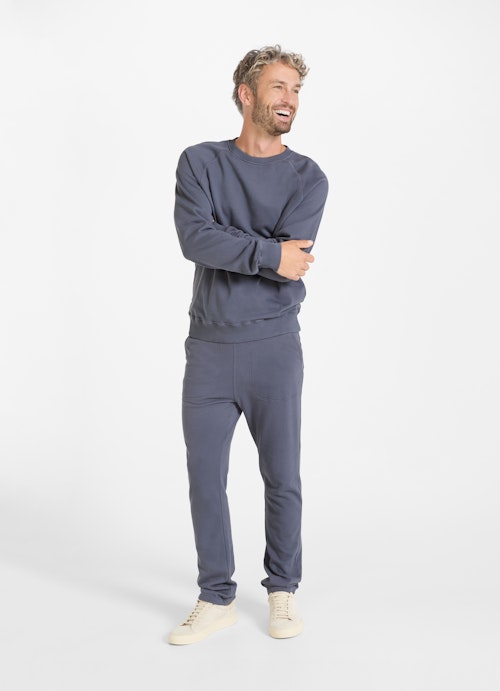 Casual Fit Sweater Frottee - Sweater blue indigo