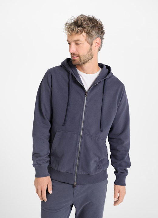 Regular Fit Sweaters Hoodie - Sweatjacket blue indigo