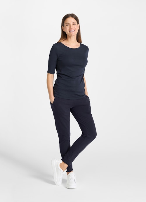 Slim Fit Long sleeve tops Modal Longsleeve navy