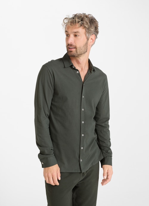 Regular Fit Shirts Jersey - Shirt jungle green