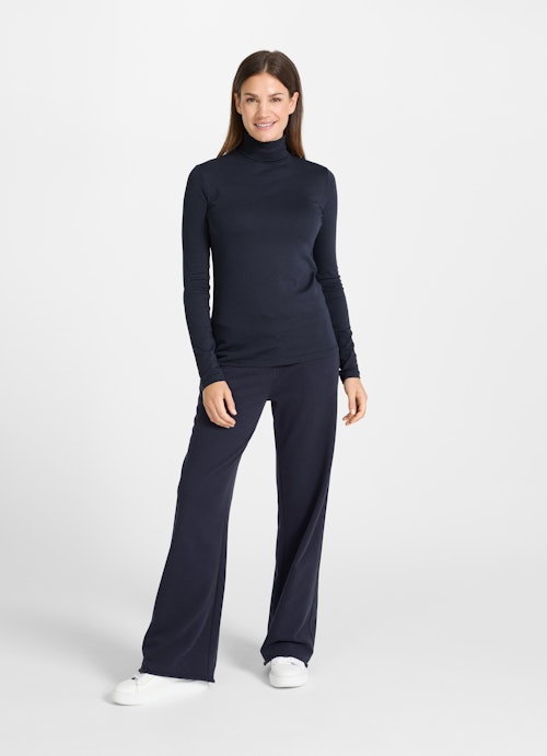 Slim Fit Long sleeve tops Jersey Modal - T-Shirt navy