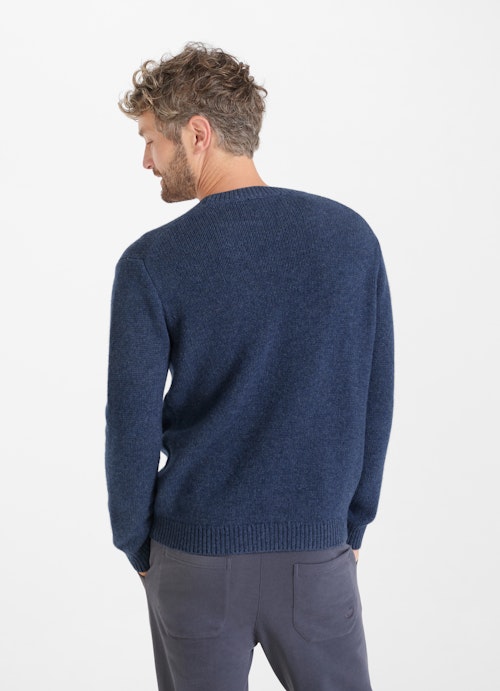 Regular Fit Strick Strick Pullover blue indigo