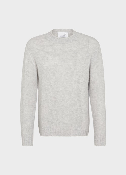 Coupe Casual Fit Maille Pull en tricot stone grey mel.
