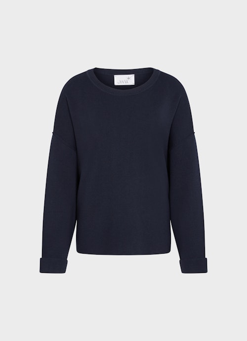 Casual Fit Strick Cashmere - Pullover navy