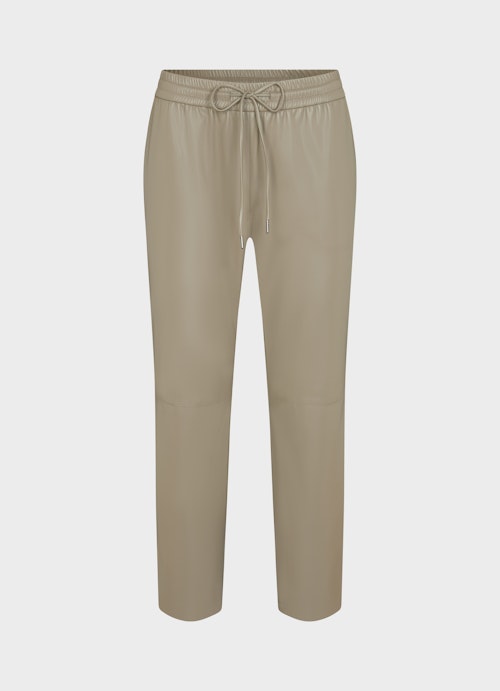 Regular Fit Pants Tech Leather - Trousers olive