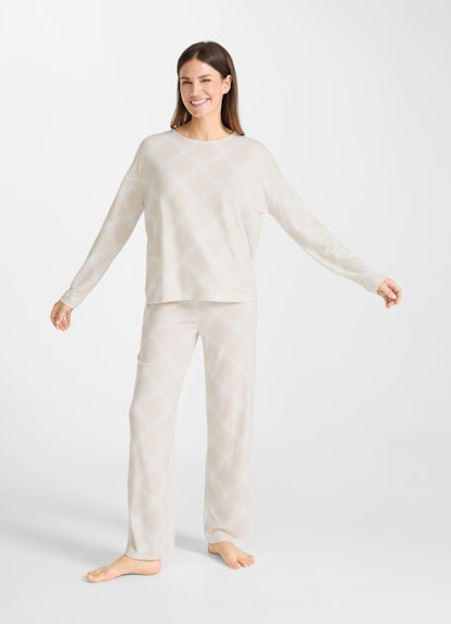 Regular Fit Pants Nightwear - Trousers eggshell