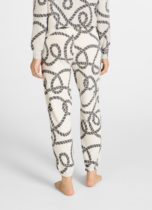 Regular Fit Pants Nightwear - Trousers eggshell