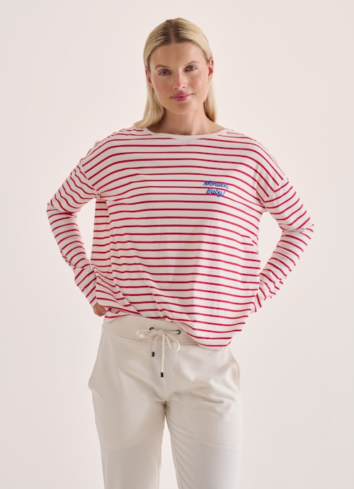 Coupe oversize Sweat-shirts Striped Longsleeve red