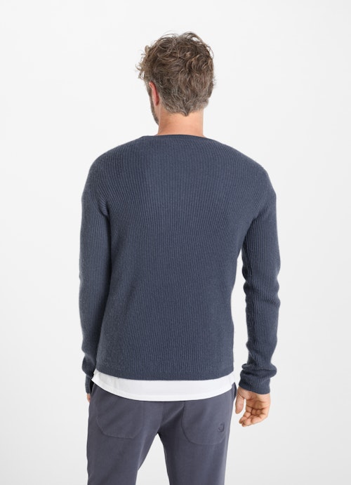 Regular Fit Strick Cashmere Blend - Pullover blue indigo