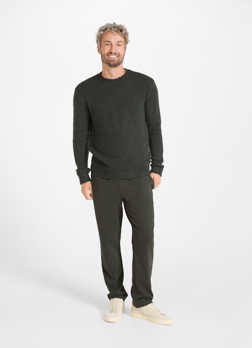 Casual Fit Strick Strick Pullover jungle green