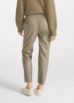 Regular Fit Pants Tech Leather - Trousers olive