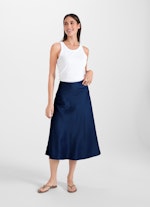 Regular Fit Skirts Satin - Skirt navy